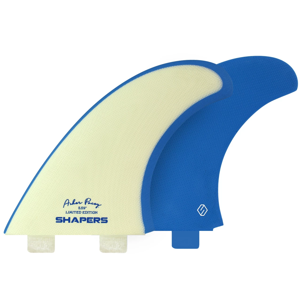 Asher Pacey 5.59" Twin Fin - Blue & Bone 3 Asher Pacey 5.59" Twin Fin - Blue & Bone