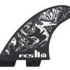 FCS II Filipe Toledo PC Athlete Series Accelerator Tri Fins Black White