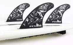 FCS II Filipe Toledo PC Athlete Series Accelerator Tri Fins Black White -Best Surf Shop 605137 2