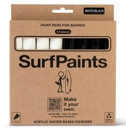 Surfpaints Surfboard Black And White Paint Pens