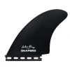 Asher Pacey: 5.55" Black Fibreglass Twin Fin
