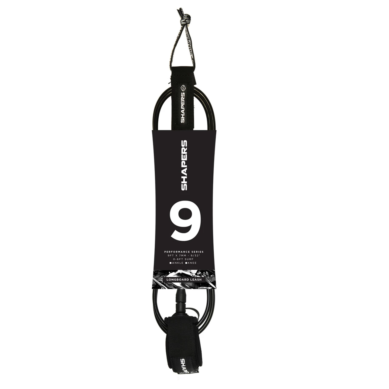 9Ft Longboard Leash Knee : Black 3 9Ft Longboard Leash Knee : Black